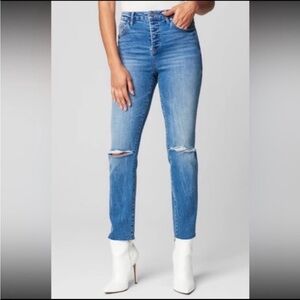 BLANKNYC Women’s High Waist Madison Crop Button Fly Jeans NWT size 25